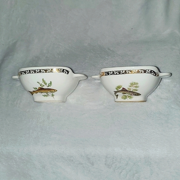 Longchamp Set of Two Rare Vintage Fish Design Bowls - Picture 1 of 16